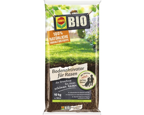 Bodemactivator voor gazons COMPO BIO 10 kg organische-minerale bodemverbeteraar
