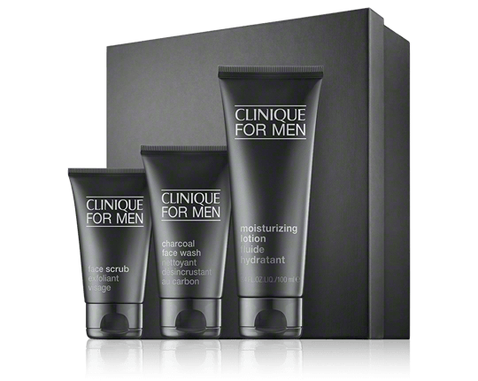 Clinique for Men Set mit Moisturizing Lotion, Face Wash & Scrub 100ml-30ml-50ml