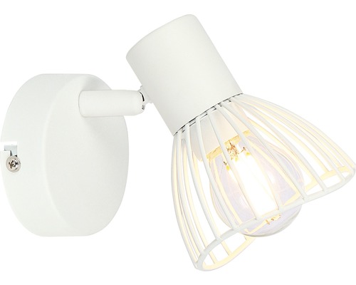 Wandspot, 1-lichts, H 14,5 cm, wit