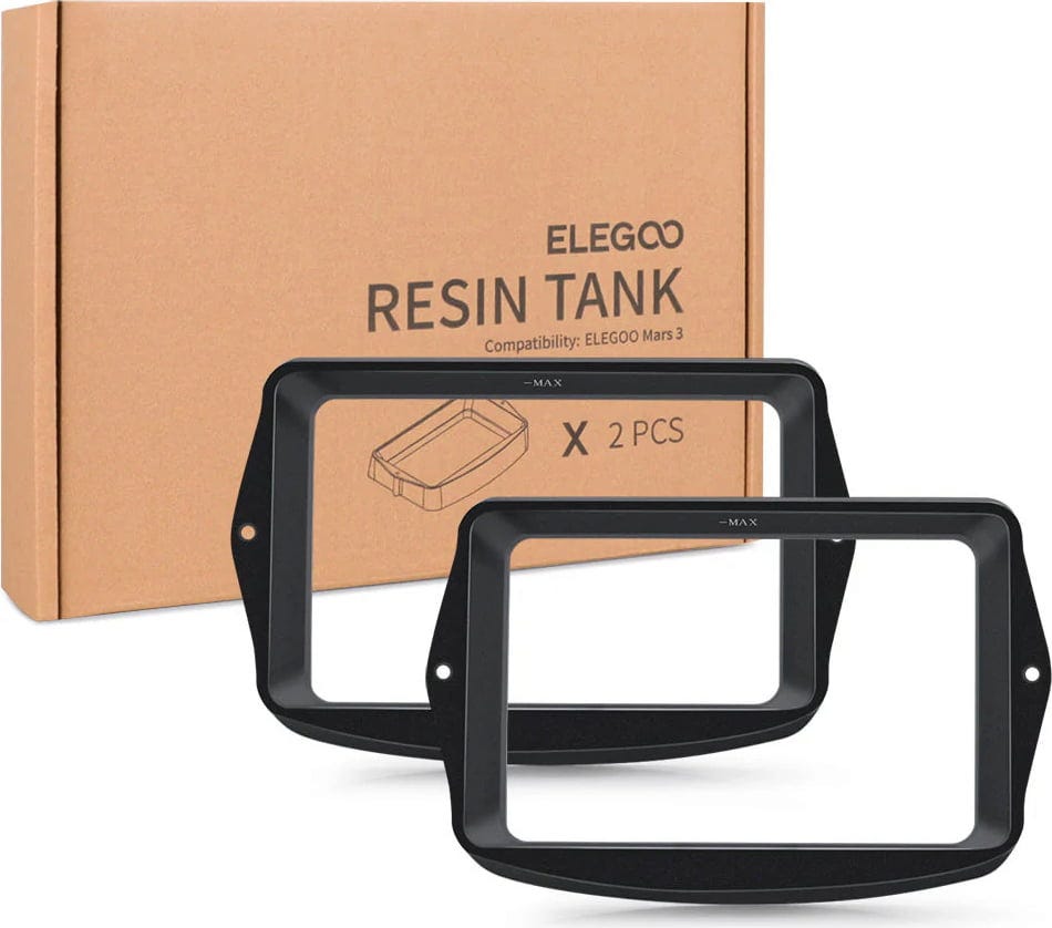 Elegoo  Resin Ersatztank Metall 2er Set, Mars 3 (2 Stk)    Originaler Ersatz Resin Vat von Elegoo