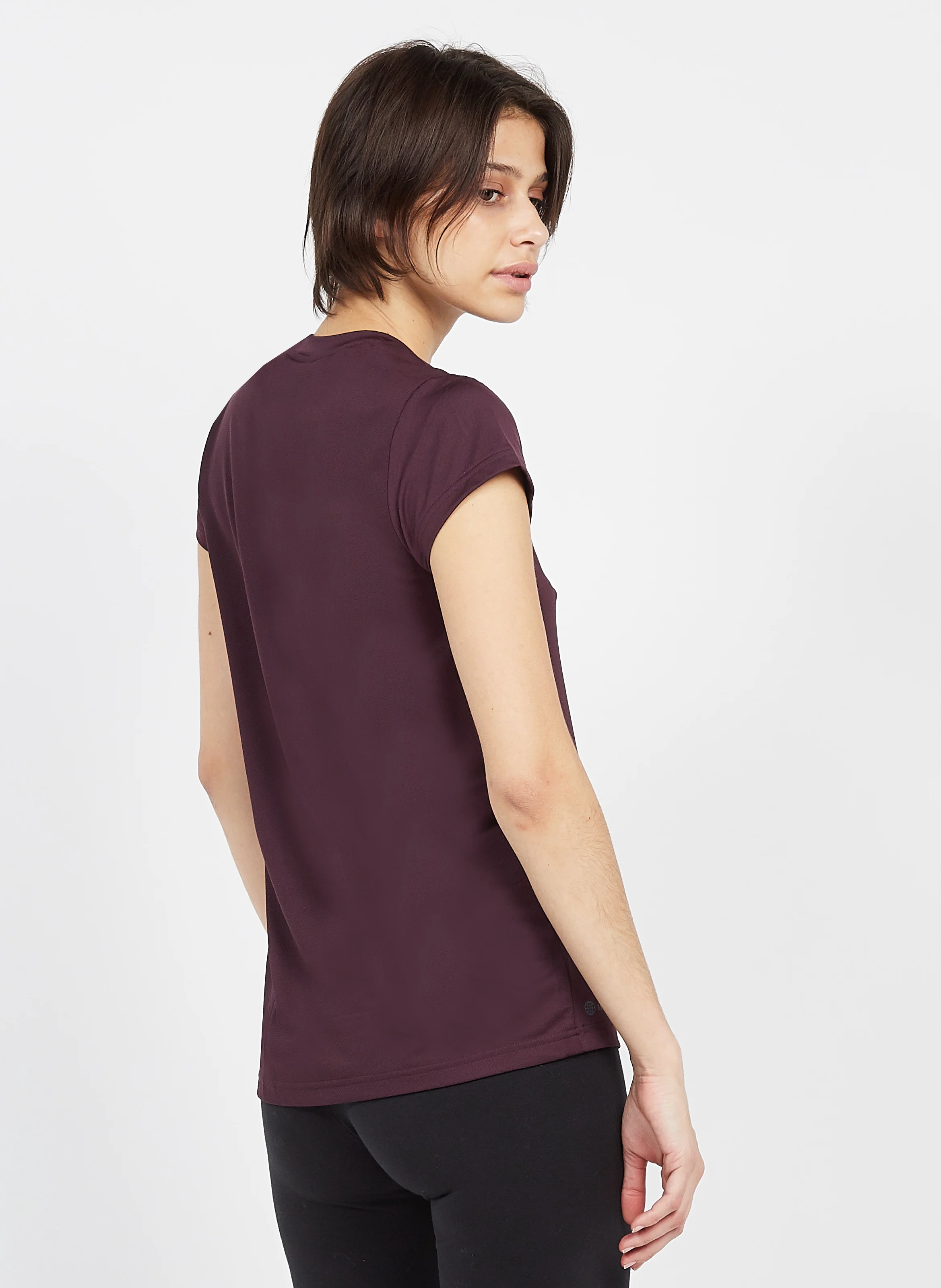 Tee-shirt col rond logo sérigraphié | Marron