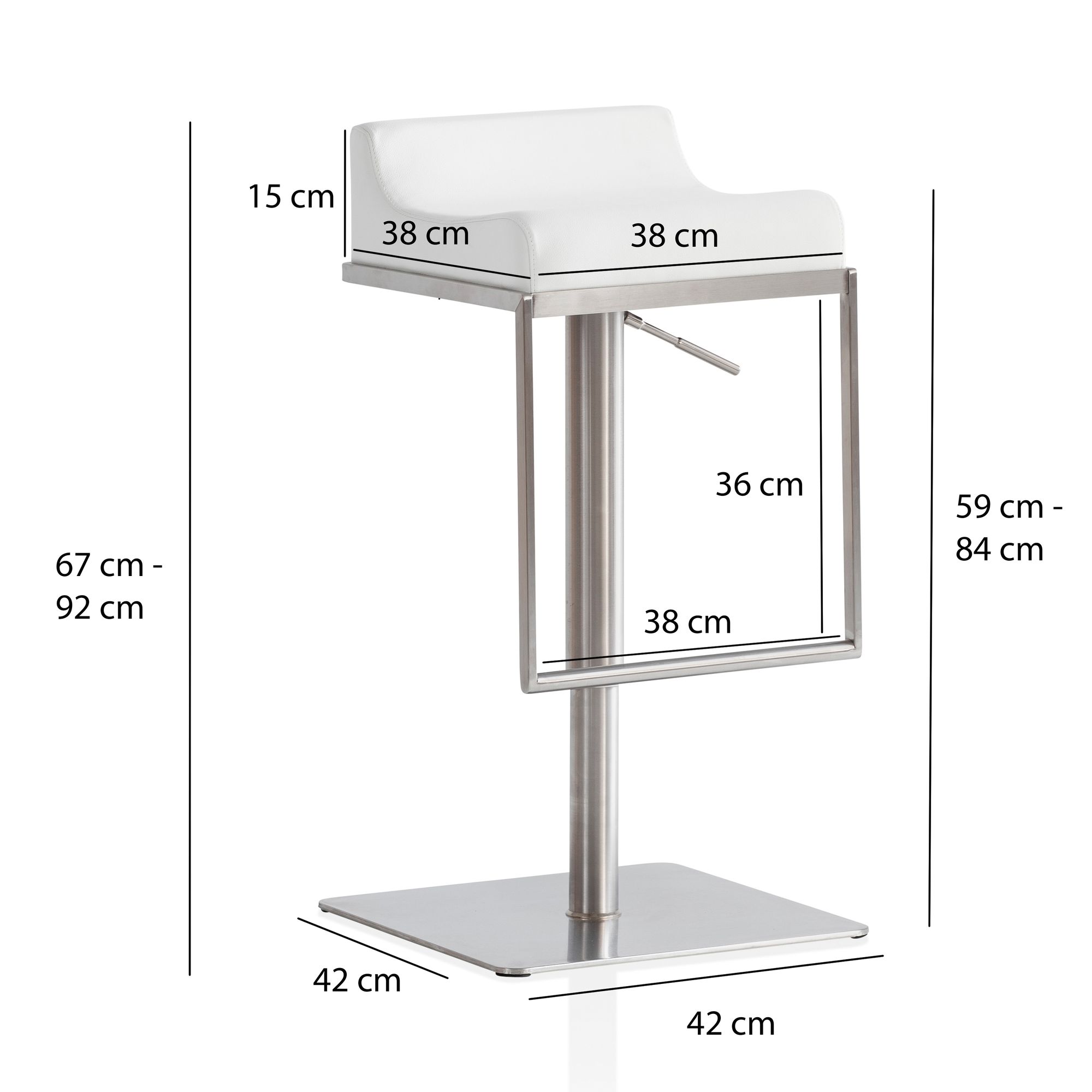 Barhocker FineBuy Barstuhl Weiß Tresenstuhl Bistrohocker Gepolstert Kunstleder