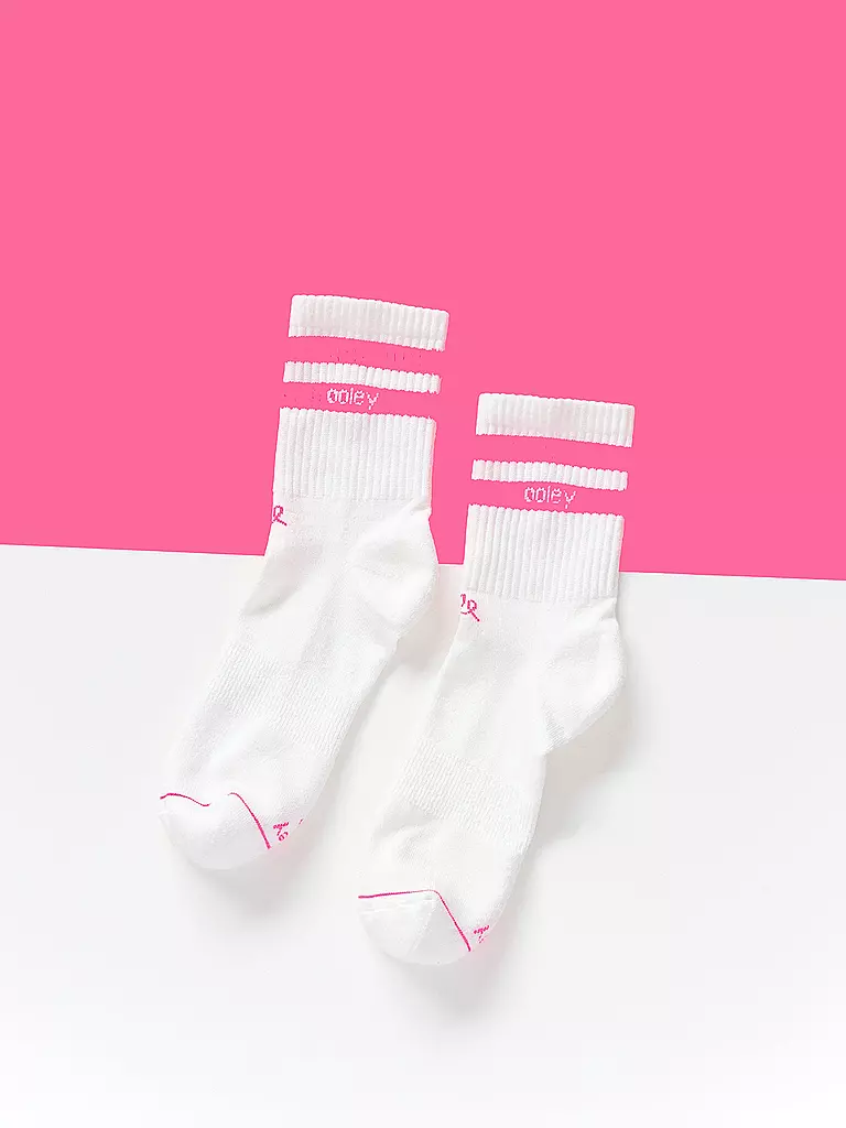 OOLEY Socken STREETMOOD weiss / neon pink weiss