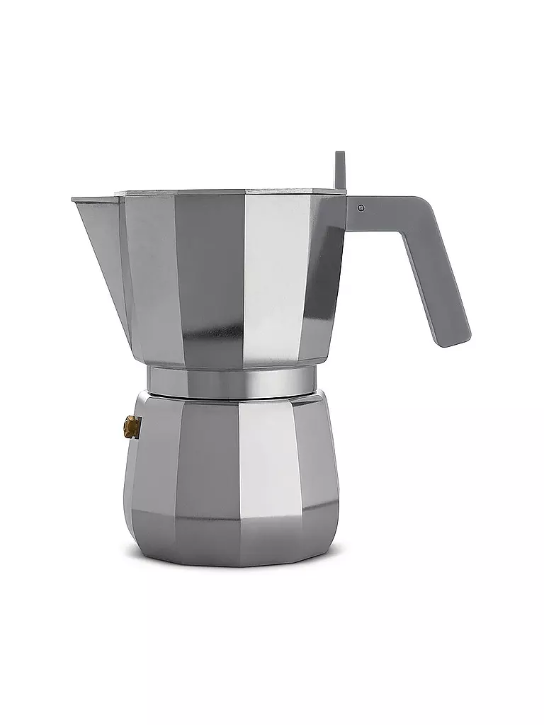 ALESSI Espressomaschine Moka 6 Tassen grau