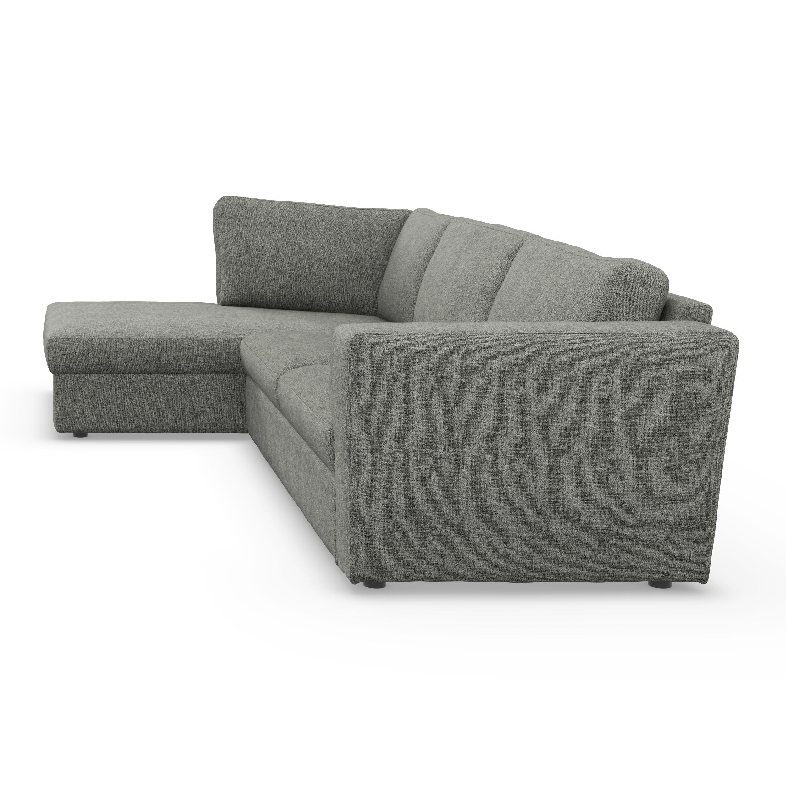 Lean venstrevendt sofa med chaiselong