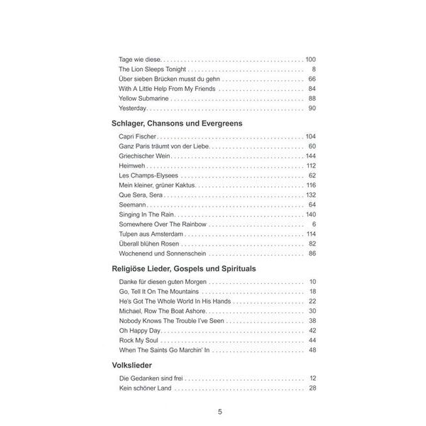 Edition Dux Songs für alle Akkorde
