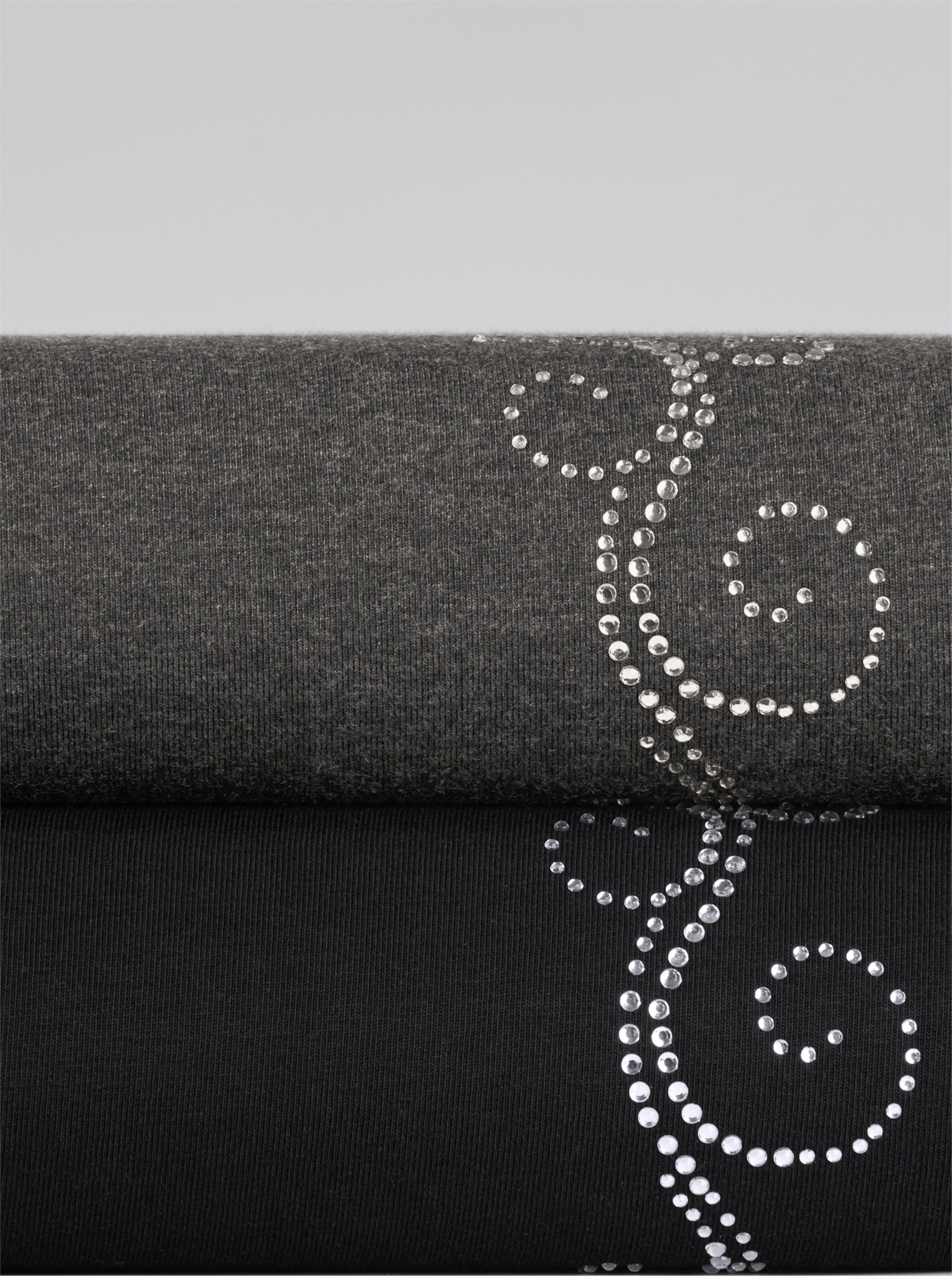 feel good Leggings in schwarz + grau-meliert