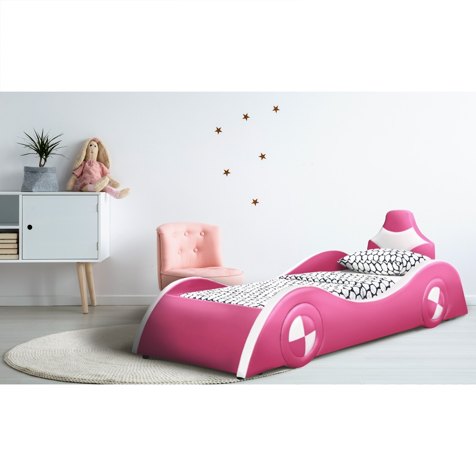 HTI-Living Autobett Pink/Weiß