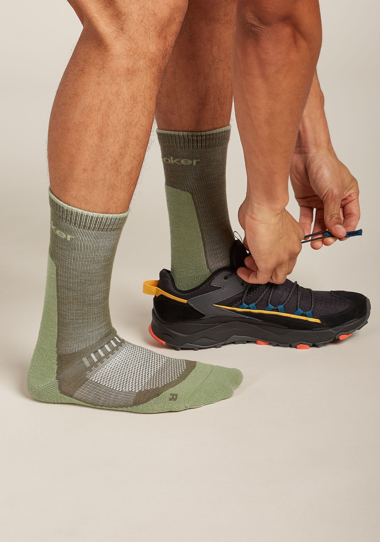 Icebreaker Herren-Wandersocken Hike  Light Crew Socks Loden/Lichen