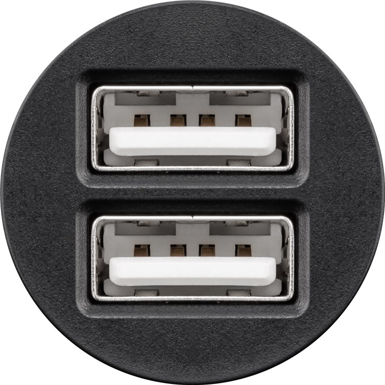 (24W) Dual USB A Auto KFZ Ladegerät Schnellladegerät für Zigarettenanzünder (71897) - Schwarz
