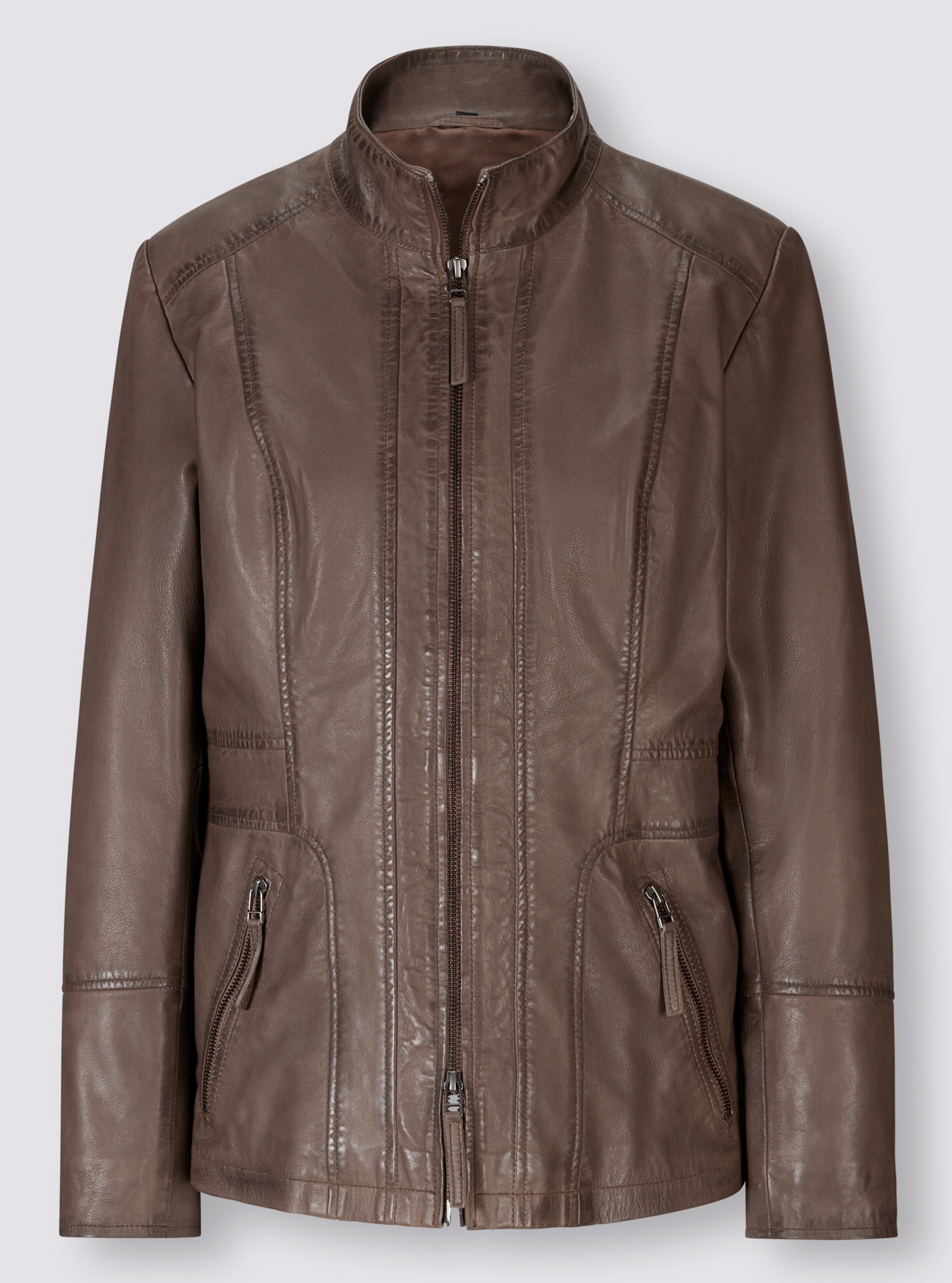Leder-Jacke