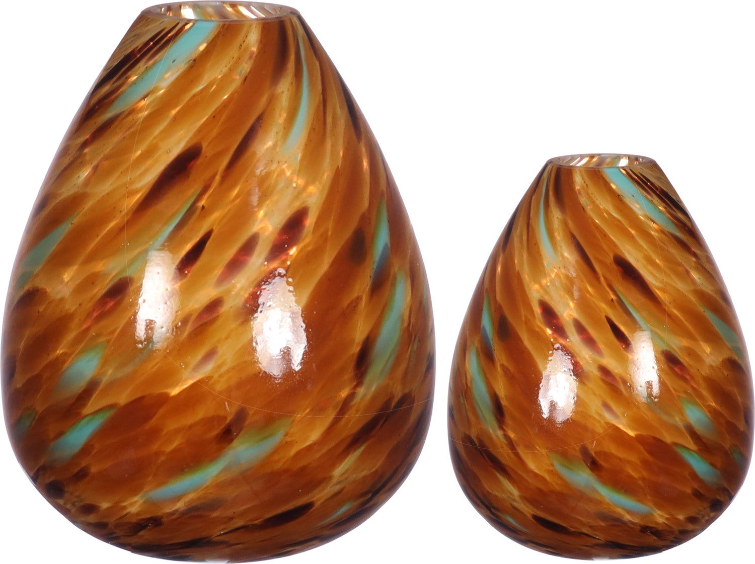 Vaas Lily oranje / bruin D 12 H 15 cm