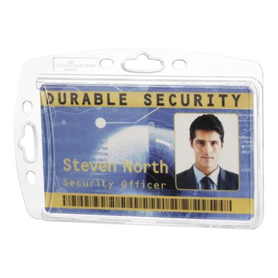 Durable Hartbox - Porte-badge - pour 54 x 87 mm - transparent