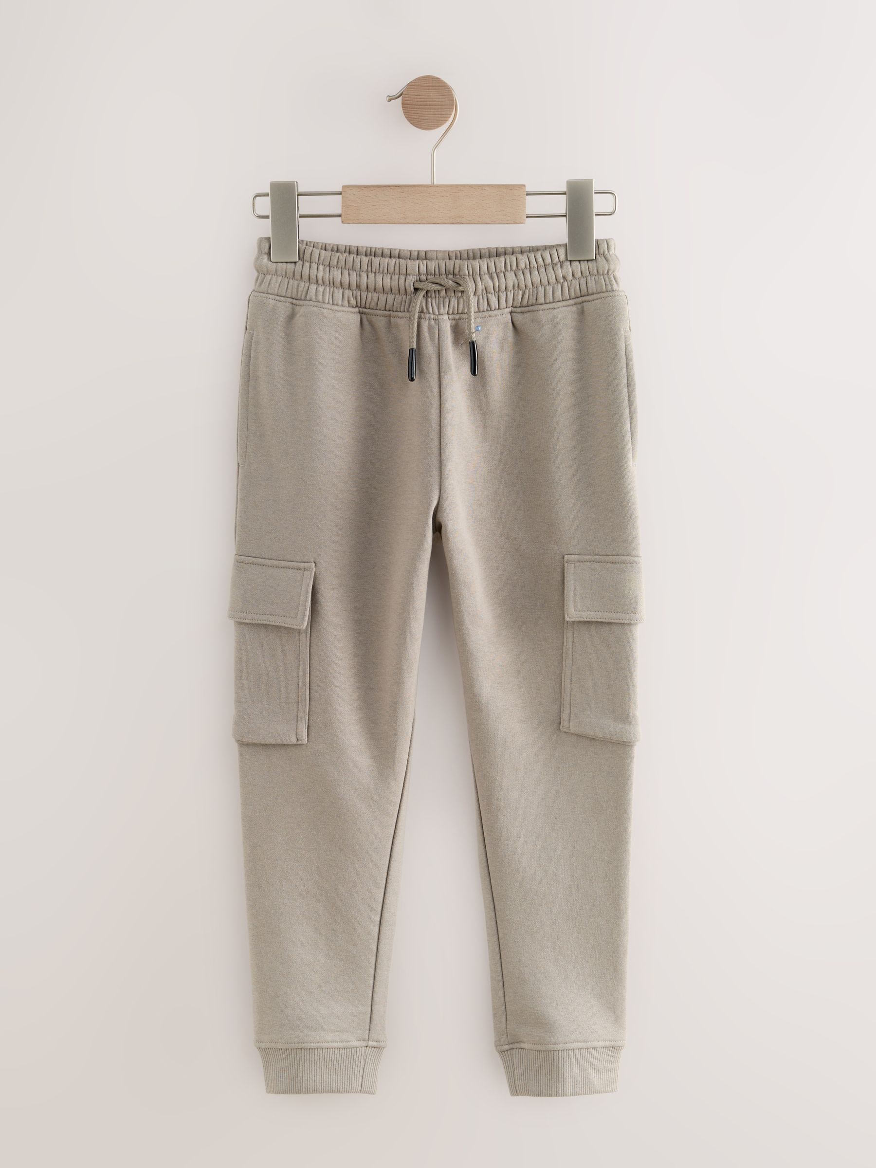 Pastelgeel - Cargo joggingbroek met hoog katoengehalte (3-16jr)