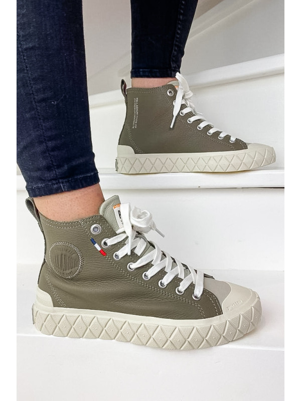 PALLA ACE MID LEATHER DUSKY GREEN - Palladium