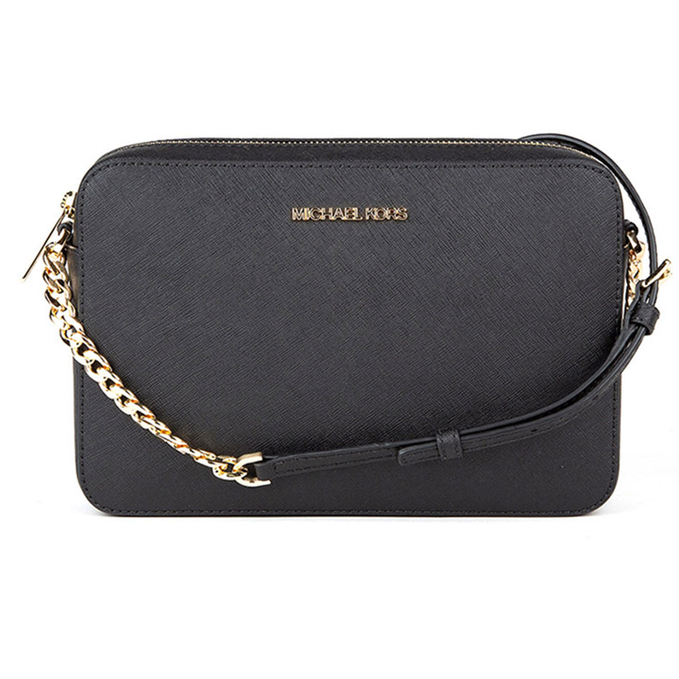 Michael Kors Sac bandoulière en Cuir Jet Set noir - 23.5x15x5 cm