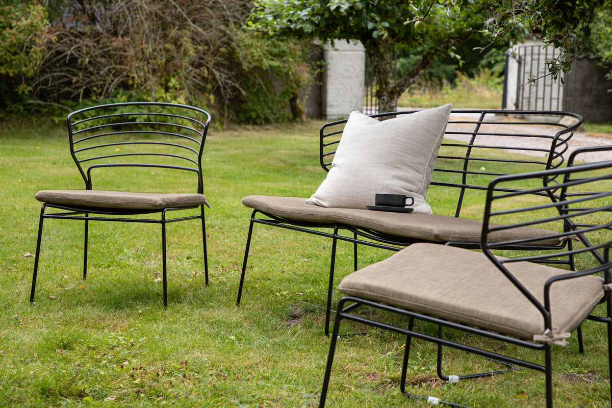 FjÃ´rd - Tuinset Zwart|Zand - Aluminium - Milano