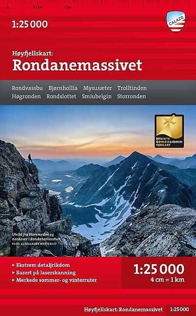 RONDANEMASSIVET HOYFJELLSKART