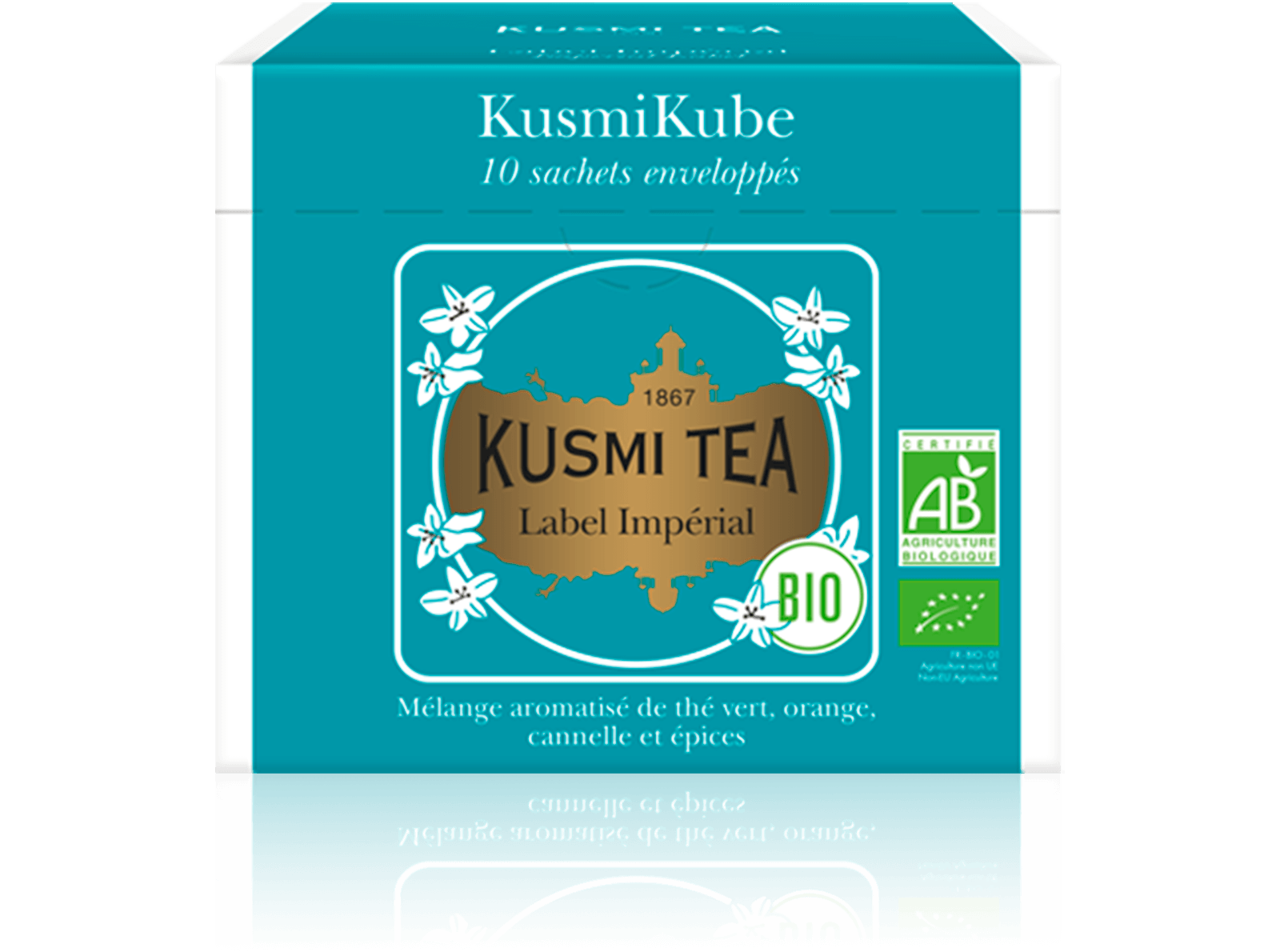 Label Imperial-Thé vert bio, épices, cannelle Boîte de 10 sachets enveloppés