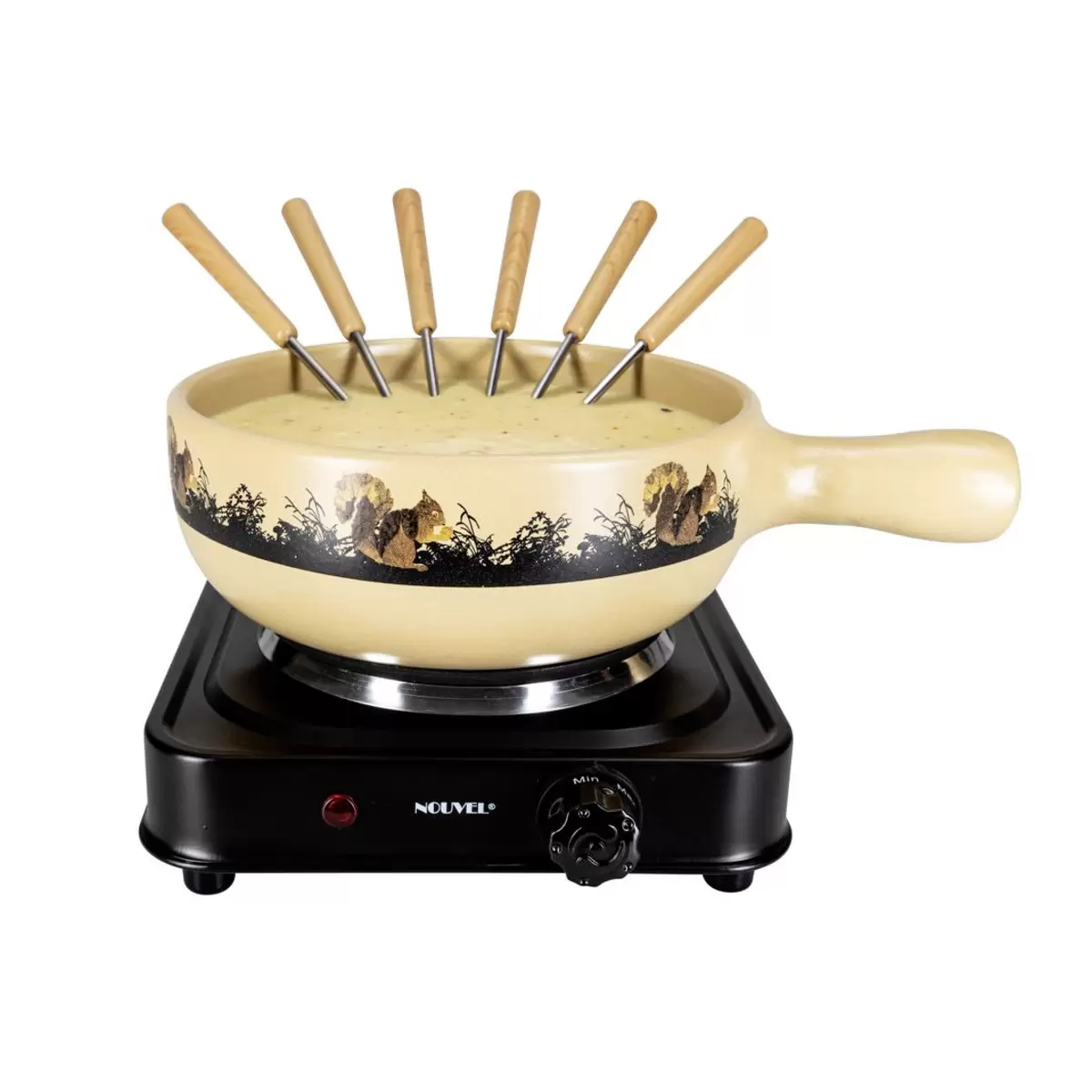 Raclettegerät Eichhörnchen braun,schwarz