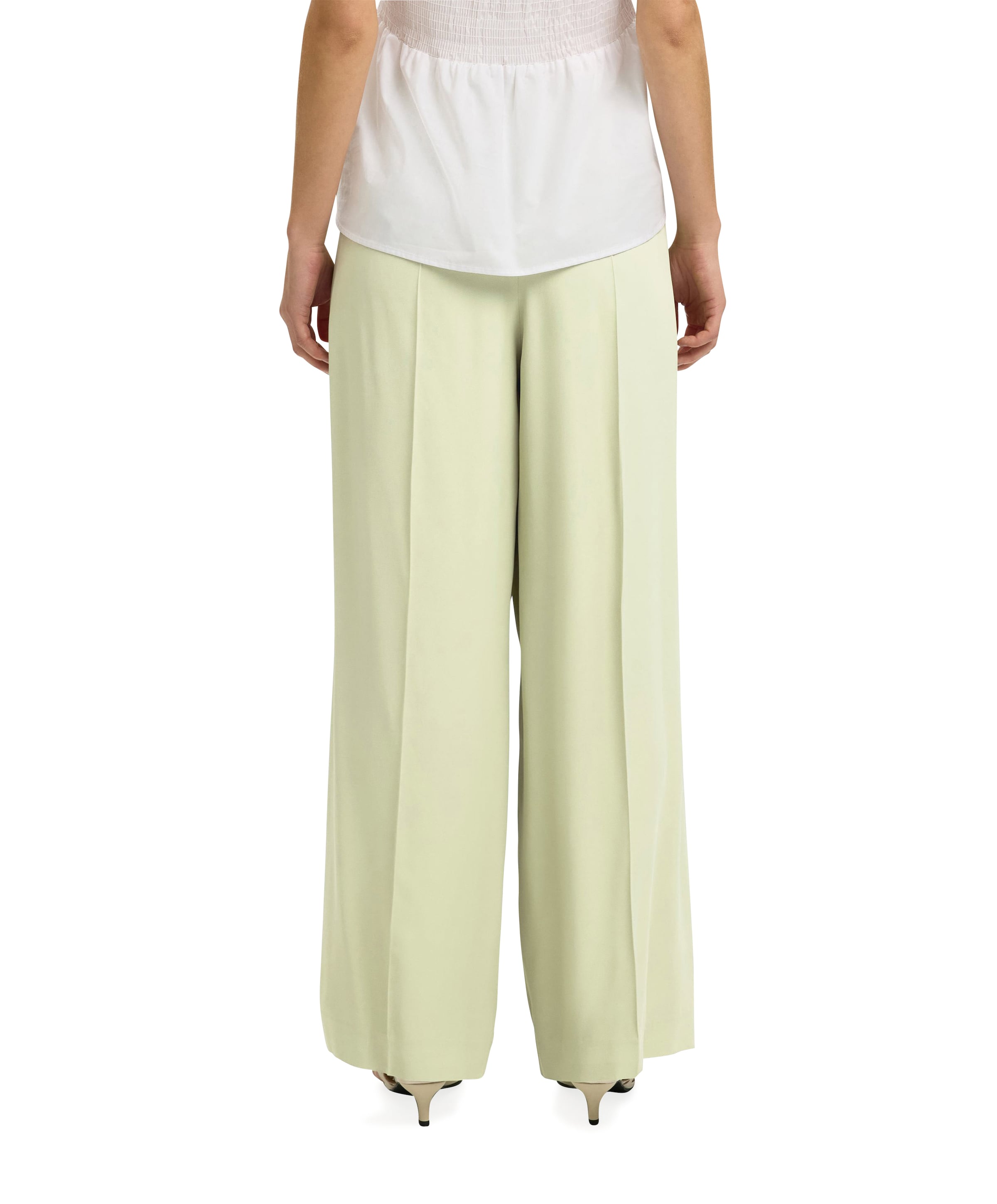 Selected SLFEXTRA WIDE ELLIE HW dames pantalon geel