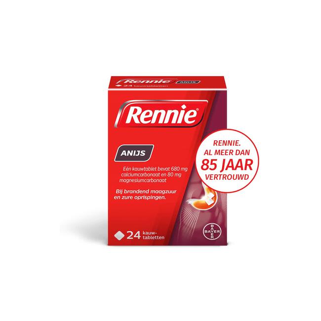 Rennie Anijs Kauwtabletten Bij Brandend Maagzuur 24 stuks