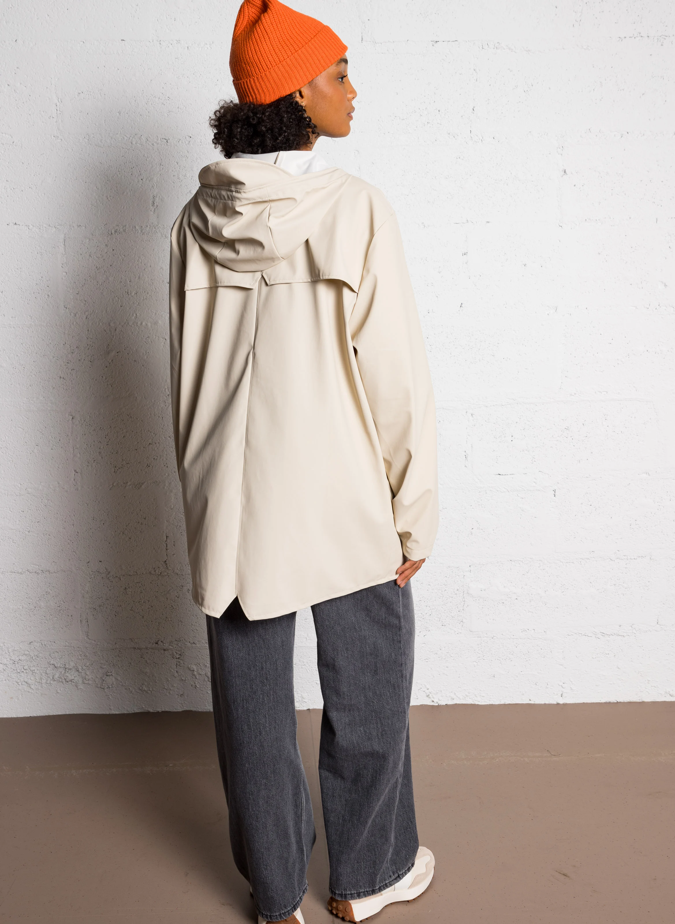 Coupe-vent imperméable à capuche | Beige