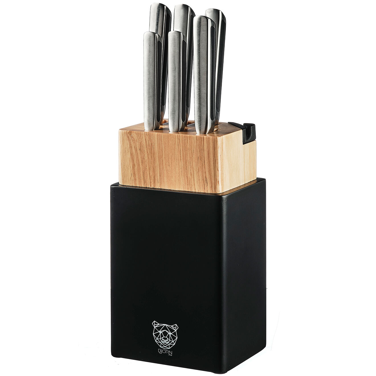 Bjorn Bloc avec couteaux de cuisine Loki Porvoo inox mat - 8 pièces