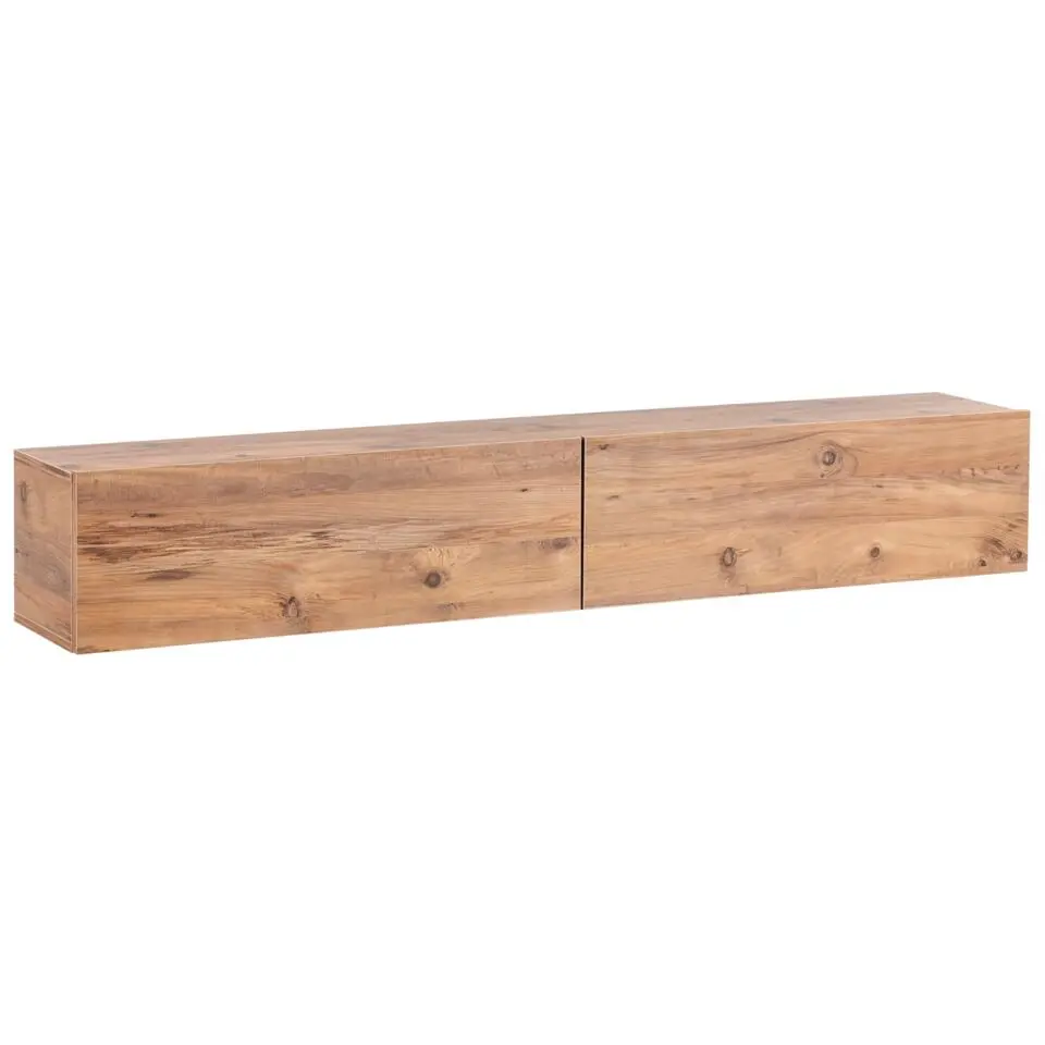 GLADSTONE - Wandgemonteerd TV-meubel - Bruin - 180 cm - Vezelplaat