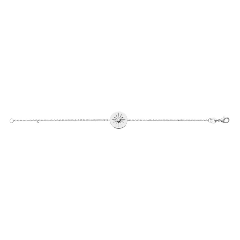 Bracelet Femme - Argent 925 - Oxyde de zirconium - Longueur : 18 cm