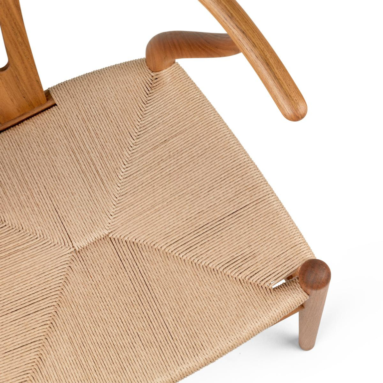 Carl Hansen & Son CH24 Wishbone stoel Natural Paper Cord geolied teak