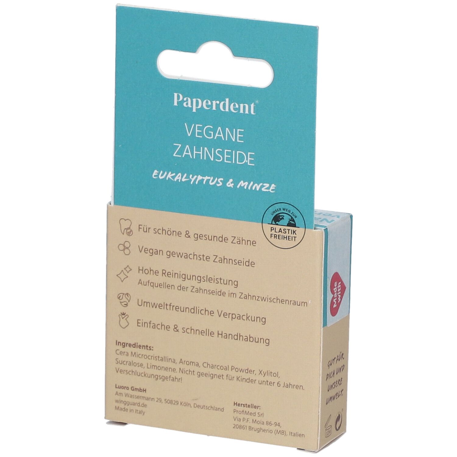 Paperdent® Zahnseide vegan Eukalyptus Minze