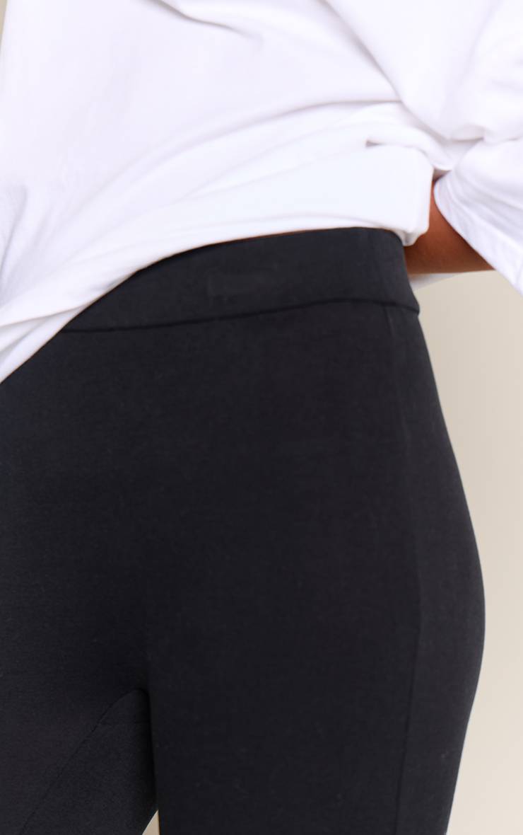 Noir Legging Capri En Coton Doux