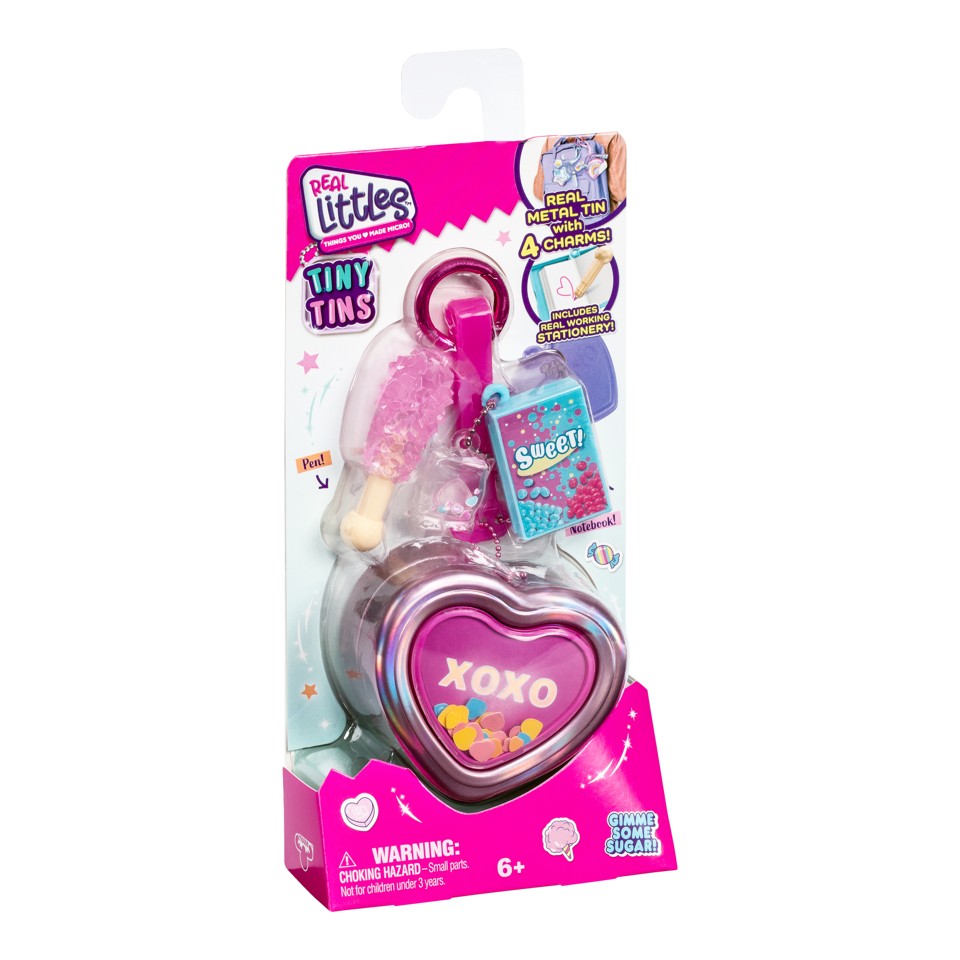 Real Littles Mini dåser med charms af skoleredskaber - Clip on Playset