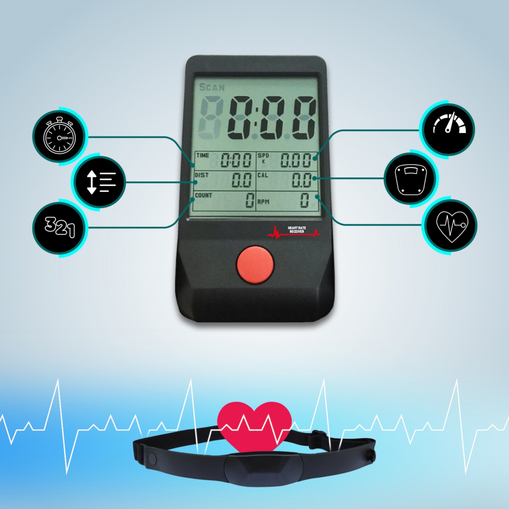 AsVIVA Rudergerät Magnetic Rower CardioRA14