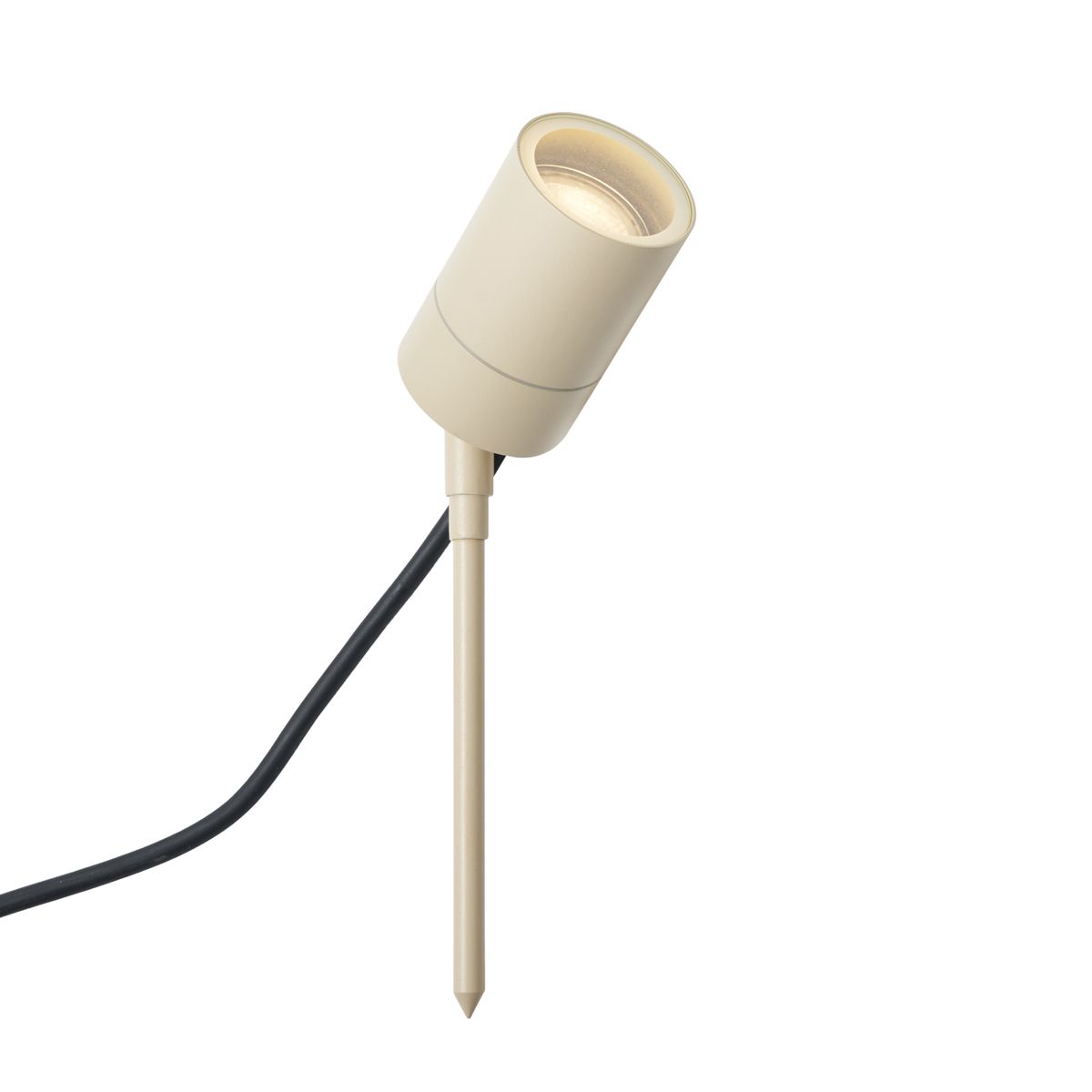 Prikspot crème GU10 50mm verstelbaar IP44 incl. snoer en stekker - Solo