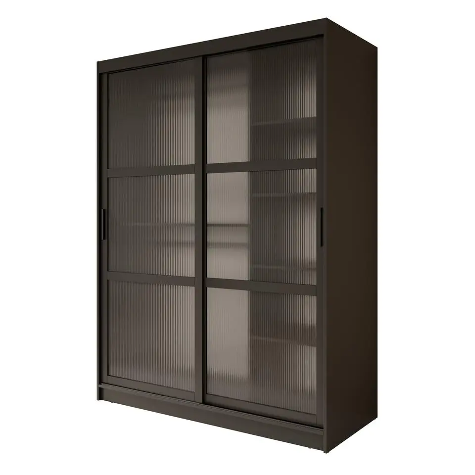 Meubella - Kledingkast Fessaro - Zwart - 150 cm