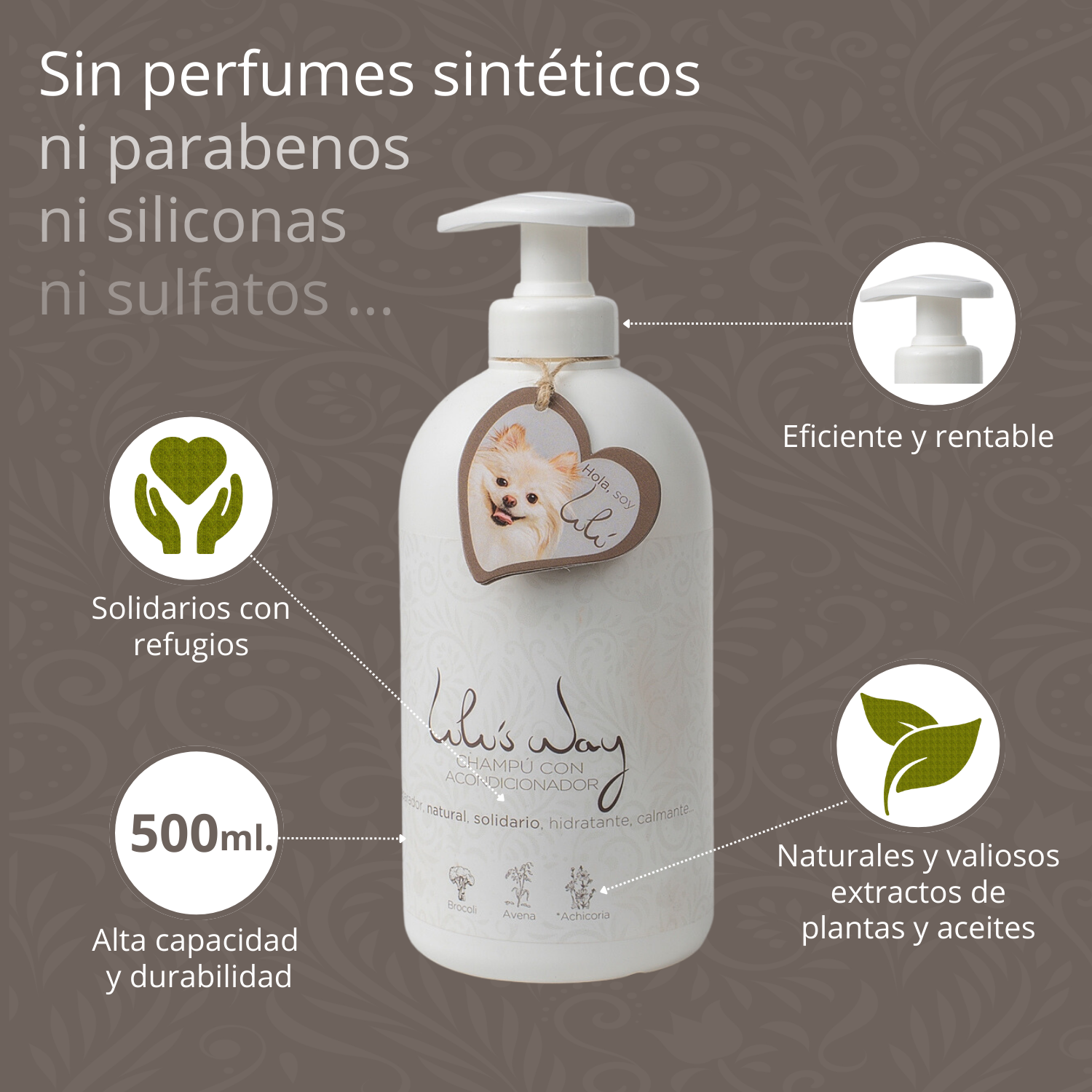 Shampoo natural para cães com condicionador