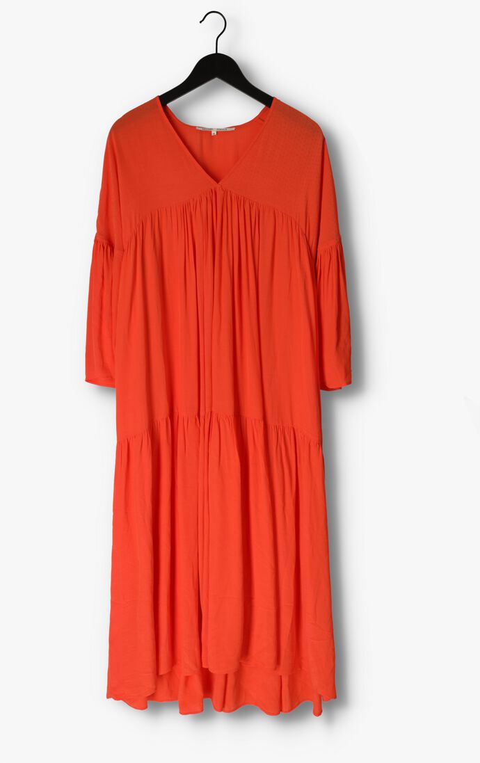SECOND FEMALE oranje second female maxi jurk emuanuelle slim dress