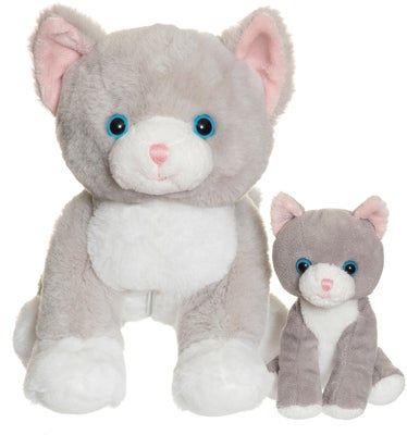 Teddykompaniet Kosedyr Katten Tuva med Kattunge