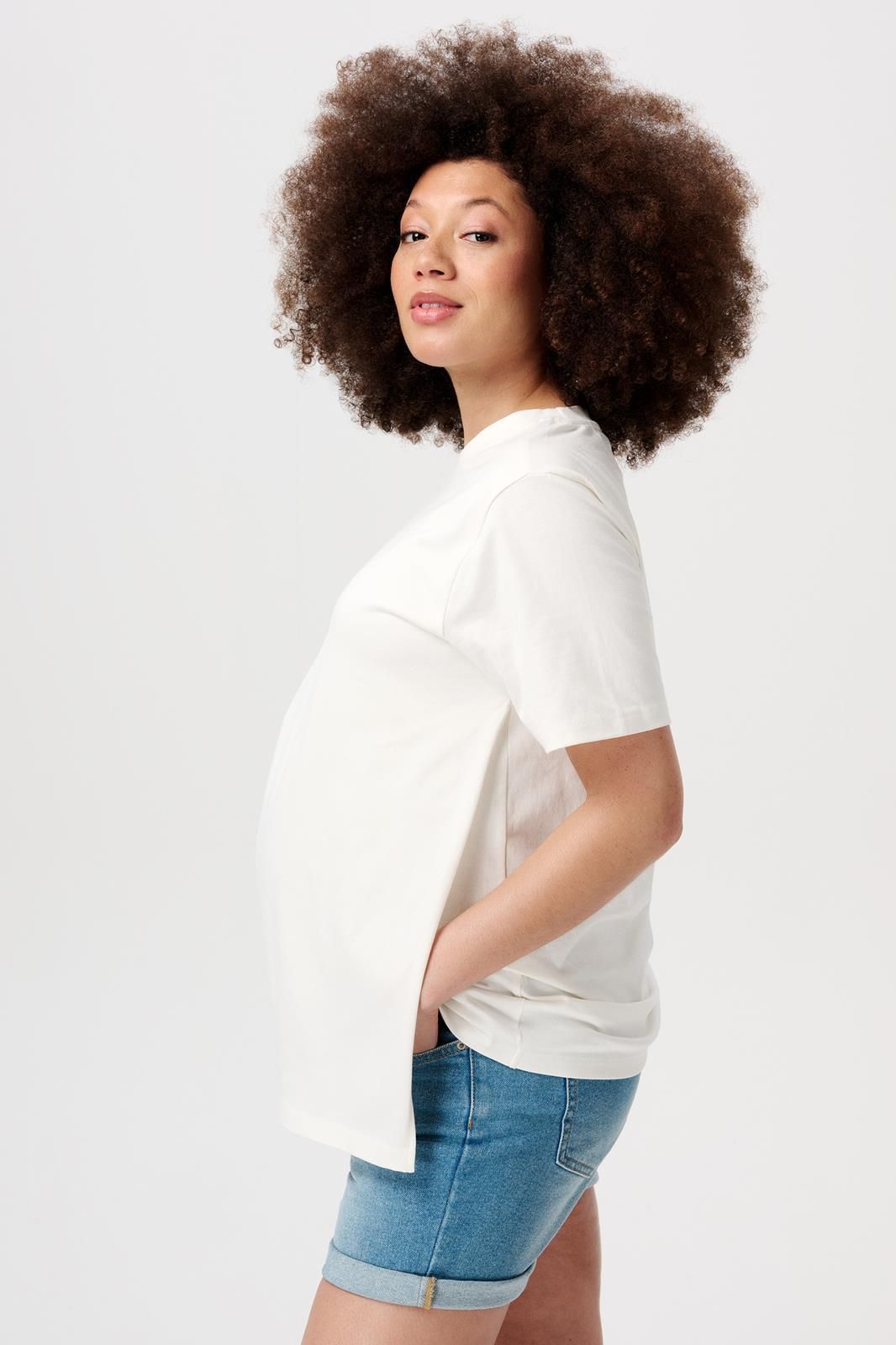 Noppies Maternity Voedings t-shirt Ifke - Cream