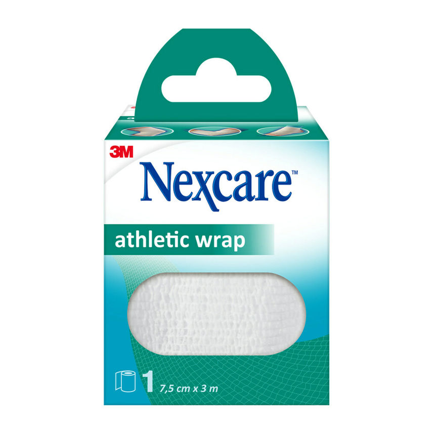 Nexcare™ Athletic Wrap, hvit farge, 1 boks, 75 mm  x  2.5 m