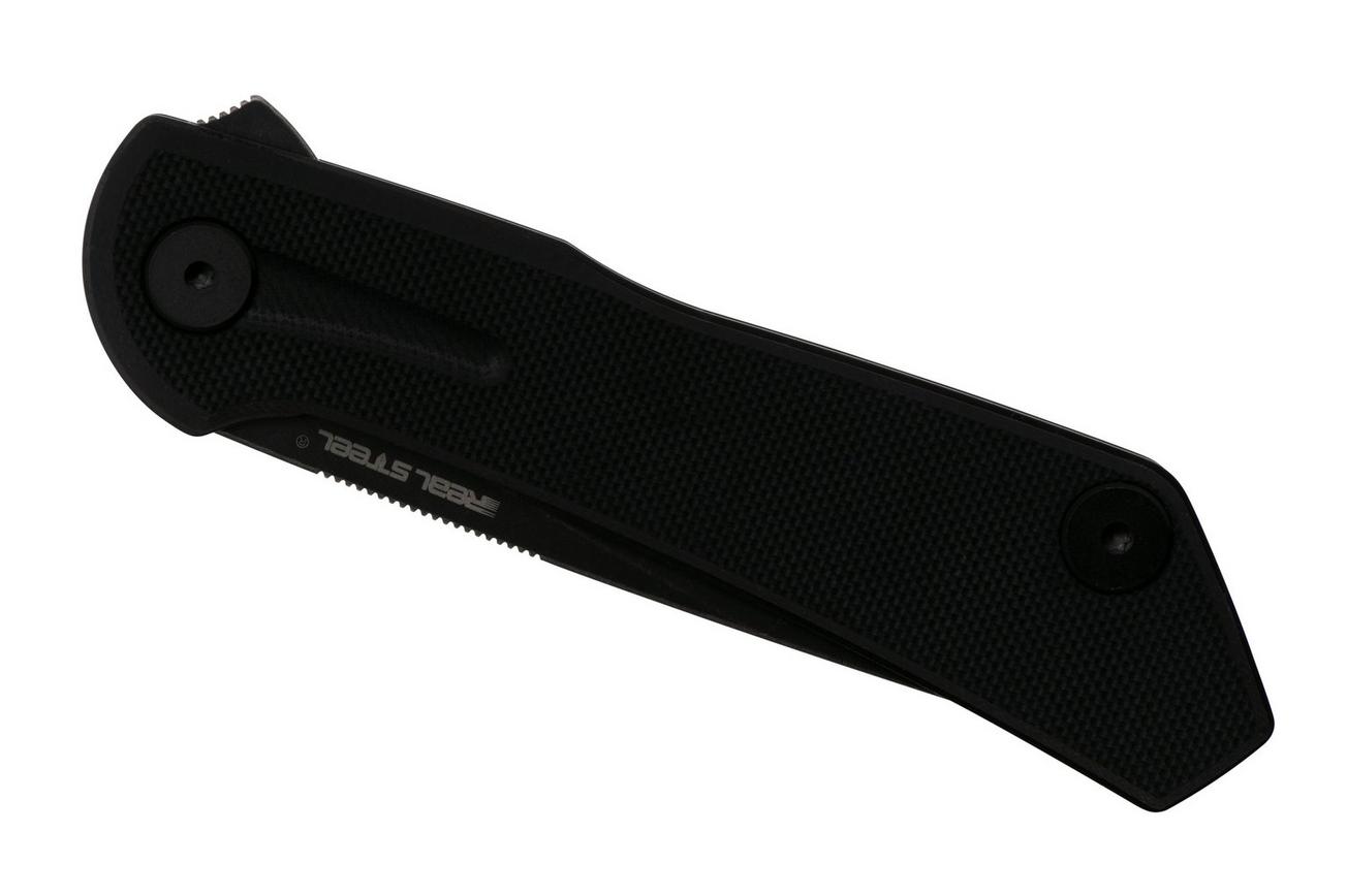 Real Steel Valore 7091BB Blackwashed Nitro-V, Black G10, zakmes, Poltergeist design