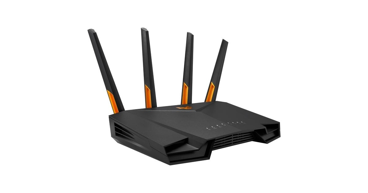 ASUSTUF Gaming AX4200 dual-band WiFi 6 Gaming Router mesh router  (Zwart/oranje, Wi-Fi 6, 2.5 Gb-Lan, AiMesh)