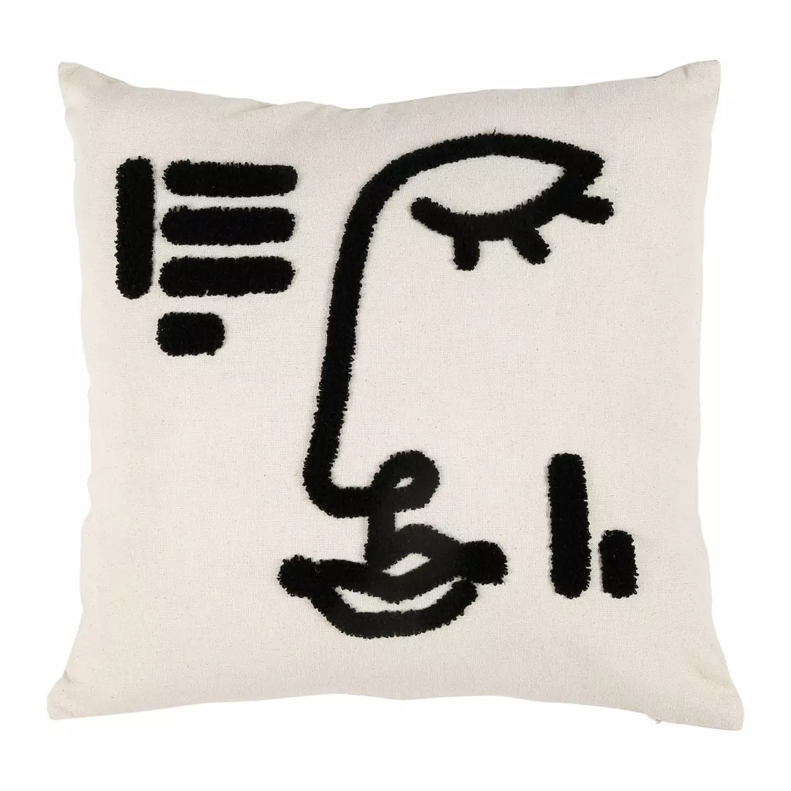 Housse de coussin carrée (40 x 40 cm) Portrait Blanche