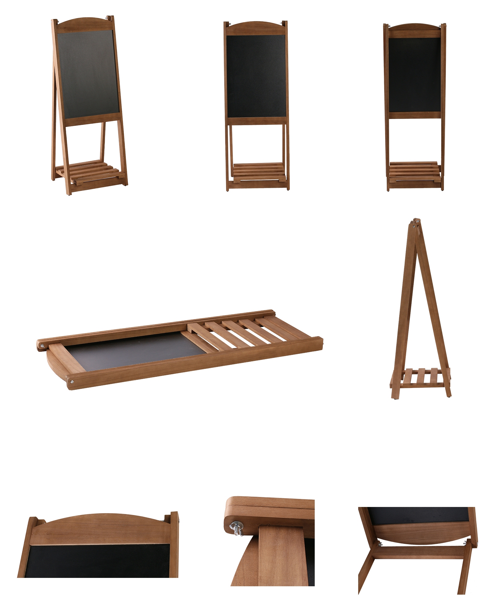 Kundenstopper Kreidetafel mit Ablage 110 x 41 cm natur
