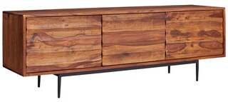 Lowboard Lucea Massivholz Sheesham braun