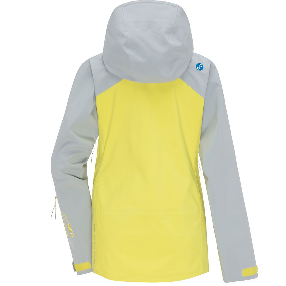 Pyua Trace Hardshelljacke Damen french grey whistle yellow