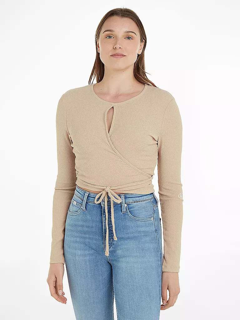 CALVIN KLEIN JEANS Wickelshirt beige