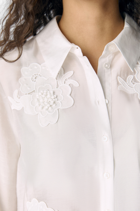 Object ecru dames blouse